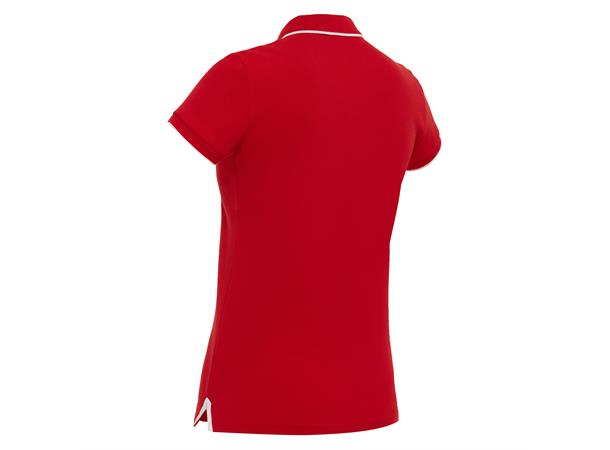 Desi Polo RED/WHT M Poloskjorte til dame i bomull 